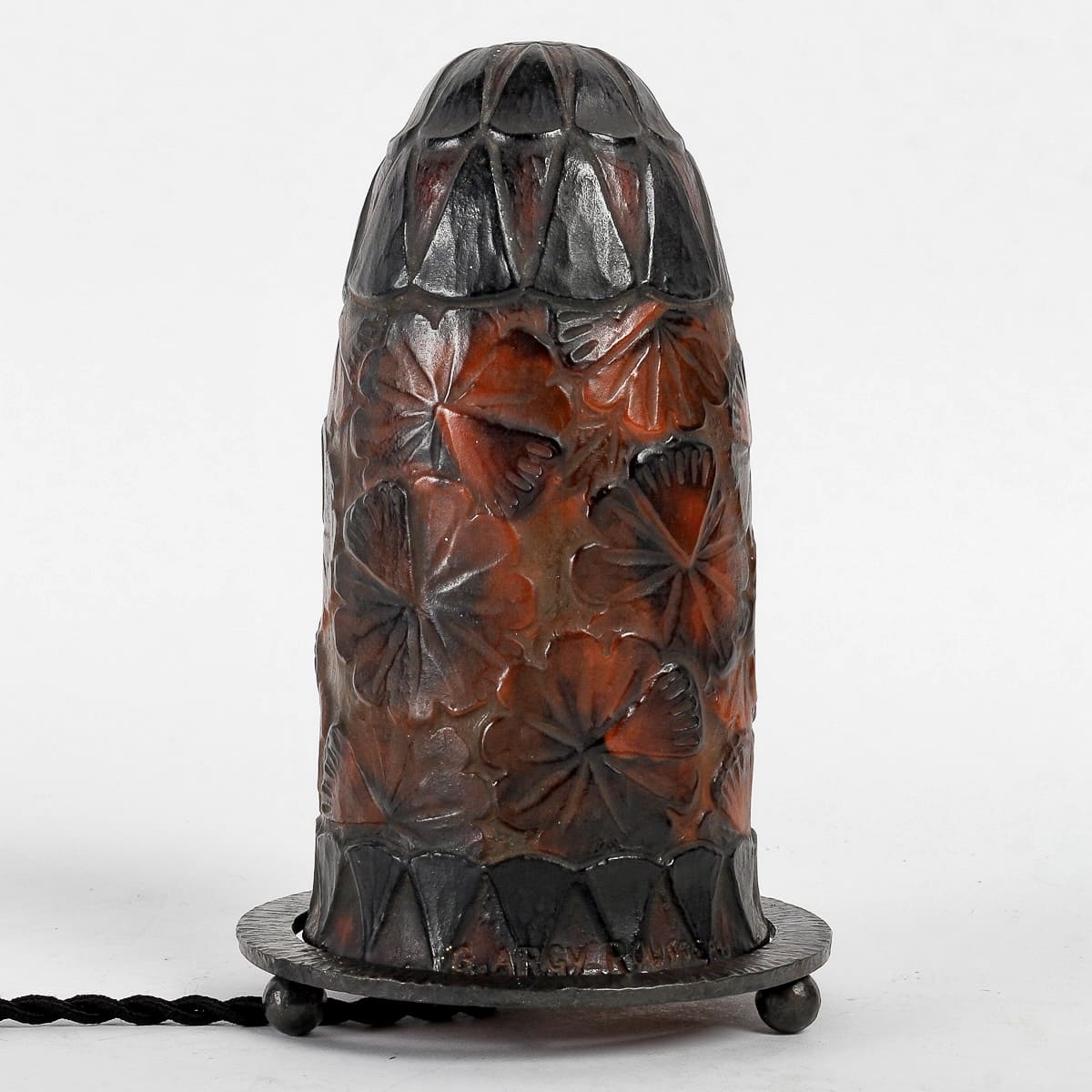 1926 Gabriel Argy Rousseau – Veilleuse Corolle Pâte De Verre – Image 2