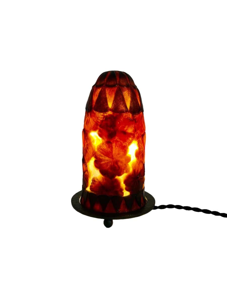 1926 Gabriel Argy Rousseau – Veilleuse Corolle Pâte De Verre – Image 6
